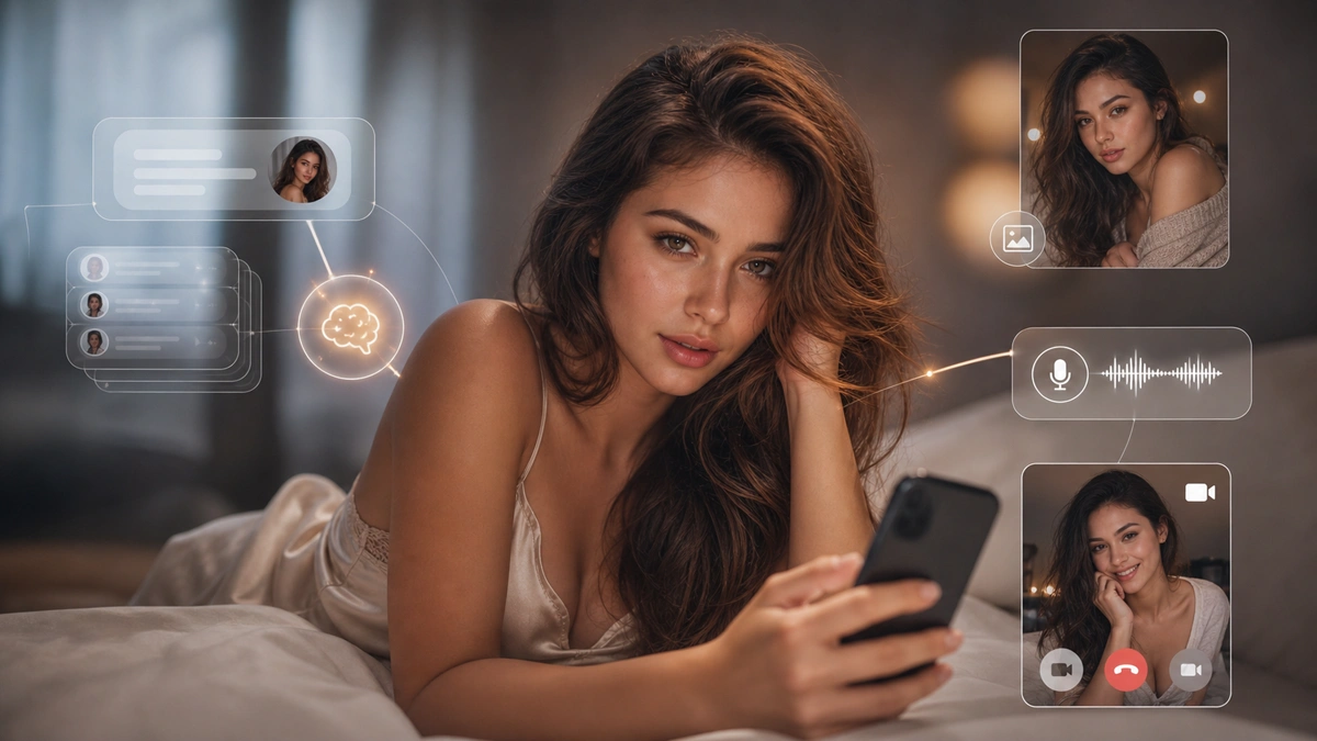 What is an AI girlfriend app illustration